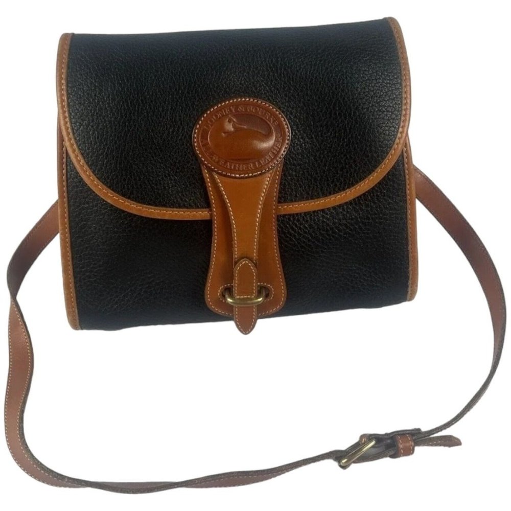 Dooney & Bourke Black and Brown Shoulder Bag